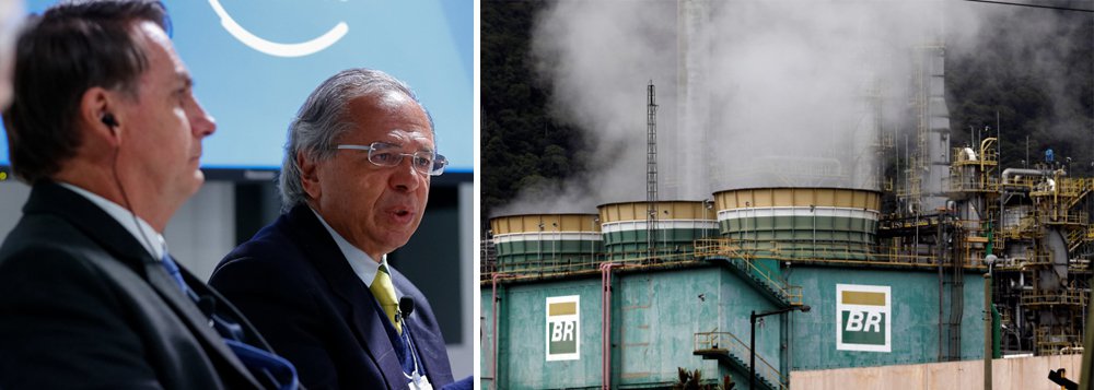 Bolsonaro e Guedes venderão metade das refinarias da Petrobrás (Foto: Alan Santos/PR | Reuters) Bolsonaro e Guedes venderão metade das refinarias da Petrobrás
