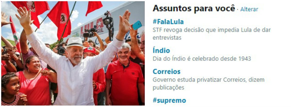 #FalaLula se torna o tema mais comentado nas redes #FalaLula se torna o tema mais comentado nas redes