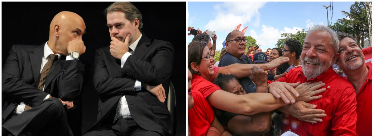 Toffoli & Moraes: Lula já pode falar e sites bolsonaristas viram heróis da liberdade de expressão (Foto: Esq.: Fabio Pozzebom - ABR / Dir.: Stuckert) Toffoli & Moraes: Lula já pode falar e sites bolsonaristas viram heróis da liberdade de expressão