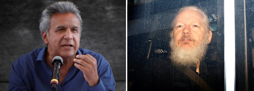 Presidente do Equador acusa Assange de tentar criar 'centro de espionagem' na embaixada Presidente do Equador acusa Assange de tentar criar 'centro de espionagem' na embaixada