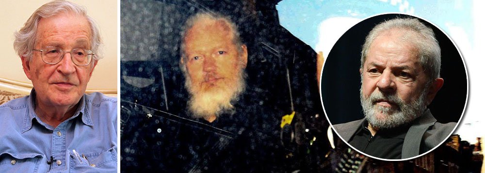 Noam Chomsky diz que prisão de Julian Assange está ligada à de Lula www.brasil247.com - Noam Chomsky diz que prisão de Julian Assange está ligada à de Lula