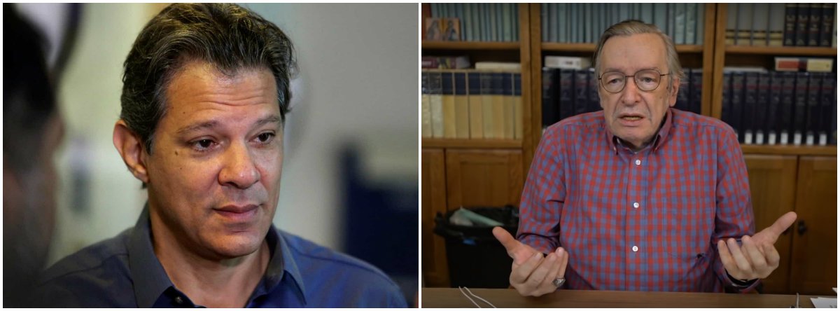 Haddad retrata o Brasil do absurdo de Olavo de Carvalho Haddad retrata o Brasil do absurdo de Olavo de Carvalho