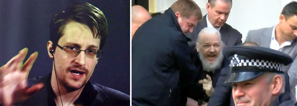 Snowden: imagem da prisão de Assange passa à história Snowden: imagem da prisão de Assange passa à história