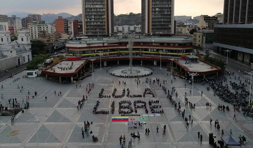 Movimentos populares venezuelanos pedem Lula Livre (Foto: Fania Rodrigues) Movimentos populares venezuelanos pedem Lula Livre