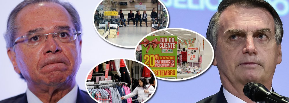 Consumo dos brasileiros tem queda recorde com Guedes e Bolsonaro Consumo dos brasileiros tem queda recorde com Guedes e Bolsonaro