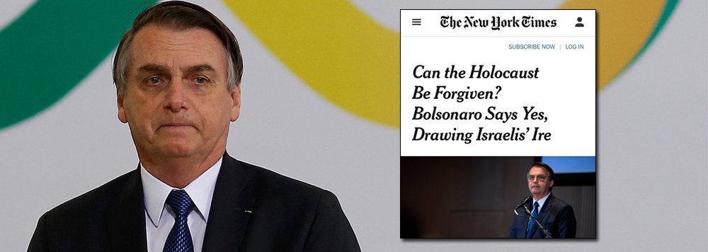 Pode o Holocausto ser perdoado?, pergunta NYT, com base em fala de Bolsonaro Pode o Holocausto ser perdoado?, pergunta NYT, com base em fala de Bolsonaro