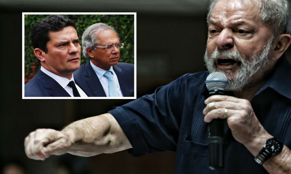 Lula: Guedes é o segundo ministro a saber que sou inocente, depois de Moro Lula: Guedes é o segundo ministro a saber que sou inocente, depois de Moro