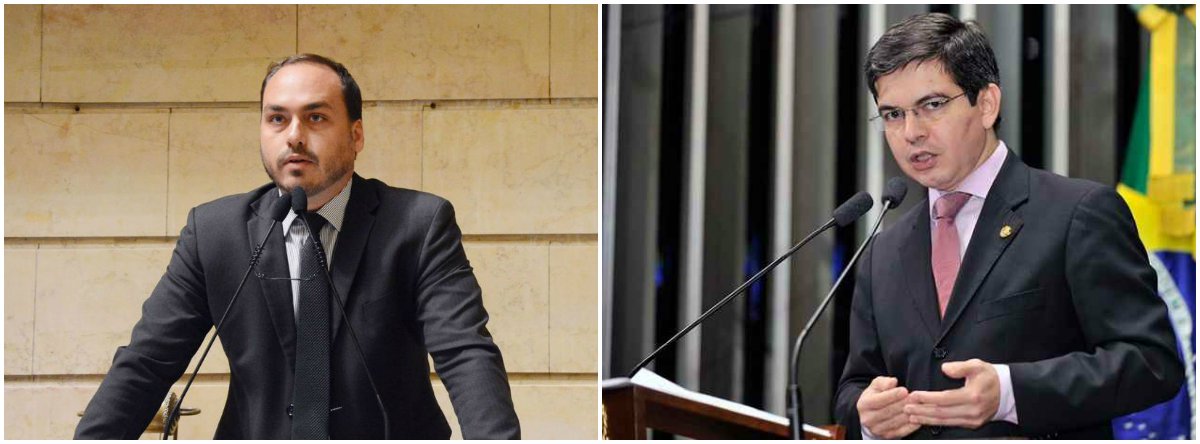Carlos Bolsonaro ataca Randolfe Rodrigues com insinuações homofóbicas: 'engoliu a varinha' Carlos Bolsonaro ataca Randolfe Rodrigues com insinuações homofóbicas: 'engoliu a varinha'