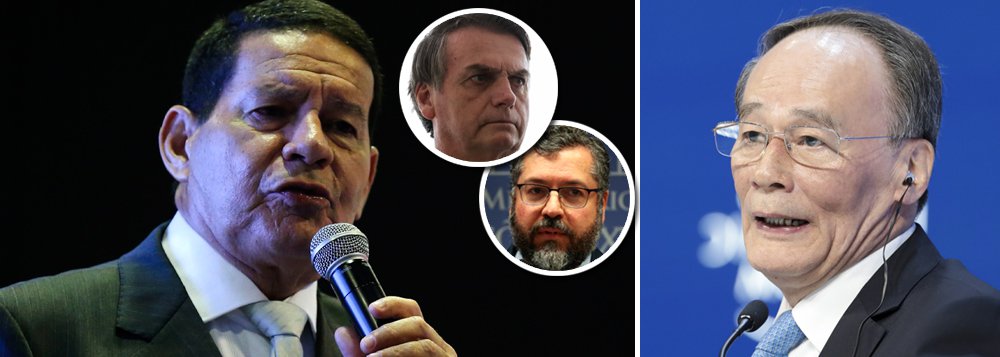 Apesar de Bolsonaro e Araújo, Mourão vai à China reforçar relações bilaterais Apesar de Bolsonaro e Araújo, Mourão vai à China reforçar relações bilaterais