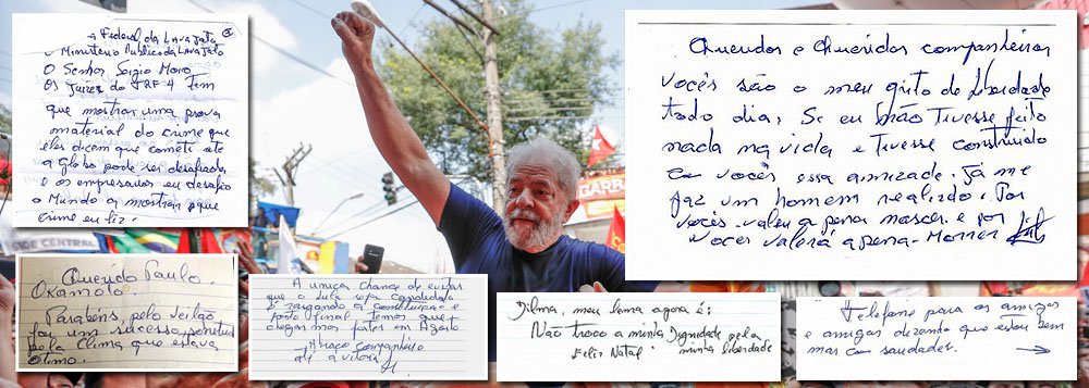Um ano da prisão política de Lula em cartas emocionantes Um ano da prisão política de Lula em cartas emocionantes