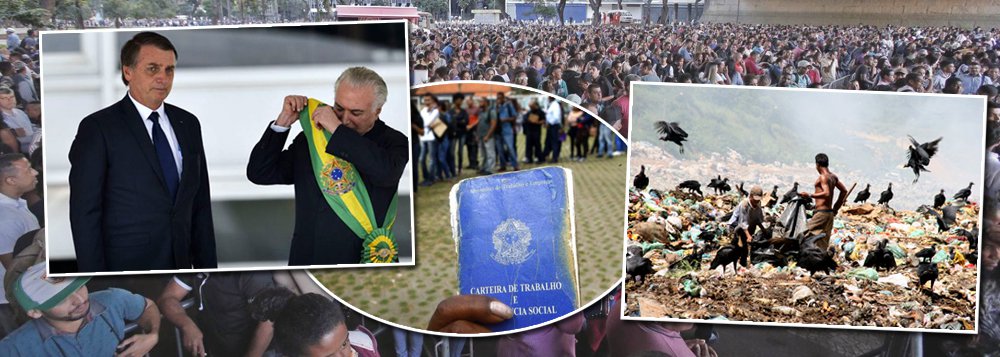 A miséria da dobrada Temer-Bolsonaro A miséria da dobrada Temer-Bolsonaro