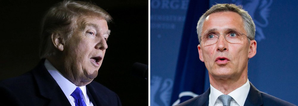 Trump se reúne na Casa Branca com secretário geral da Otan Trump se reúne na Casa Branca com secretário geral da Otan