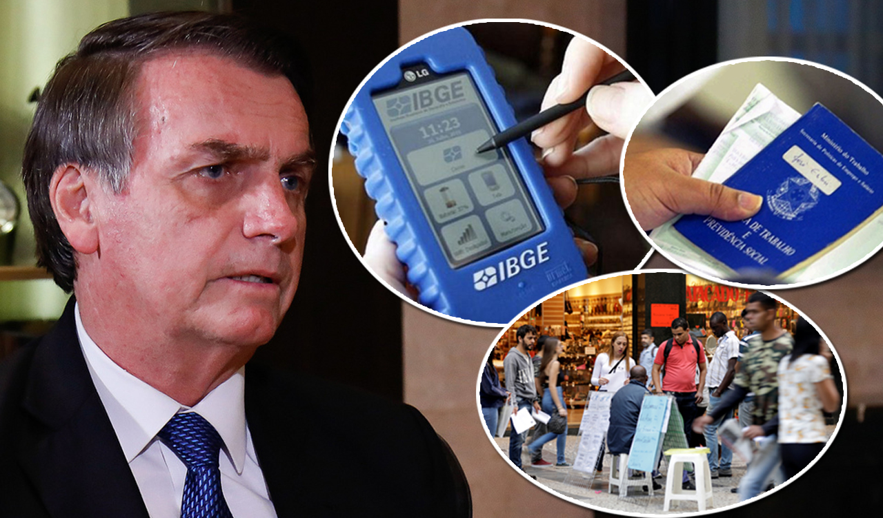 Desemprego explode, mas a culpa é do IBGE, diz Jair Bolsonaro Desemprego explode, mas a culpa é do IBGE, diz Jair Bolsonaro