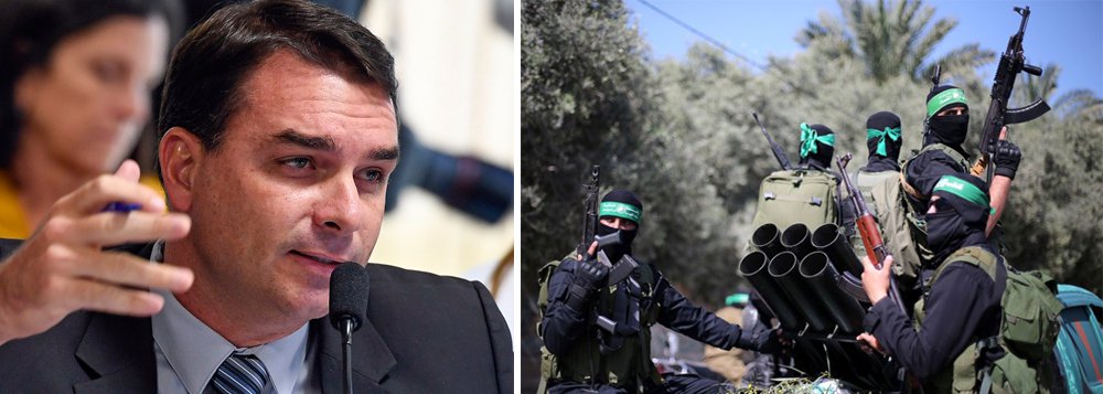 Crítica de Flávio Bolsonaro ao Hamas gera indignação na internet Crítica de Flávio Bolsonaro ao Hamas gera indignação na internet