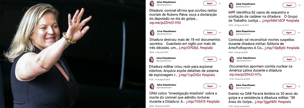 Joice, que hoje exalta 1964, condenava ditadura Joice, que hoje exalta 1964, condenava ditadura