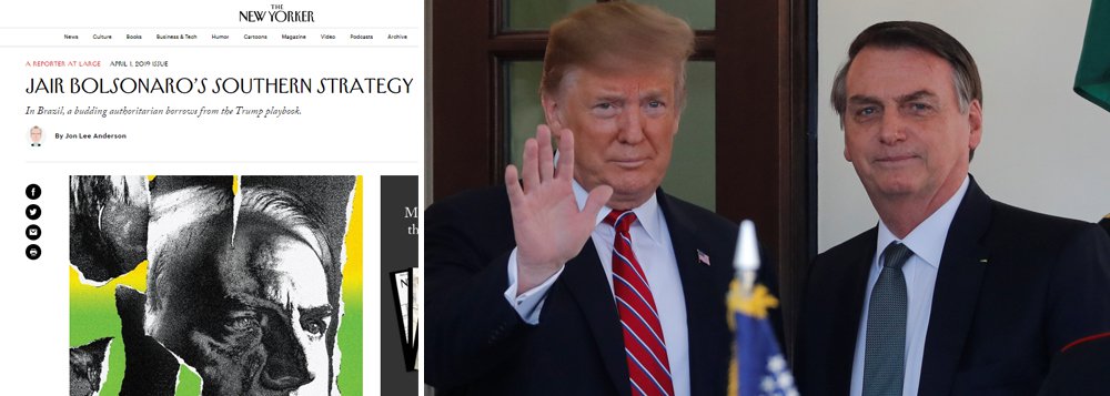 Bolsonaro é um autoritário que toma emprestado o manual de Trump, diz jornal americano Bolsonaro é um autoritário que toma emprestado o manual de Trump, diz jornal americano