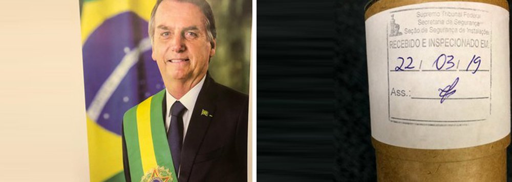 Em meio à crise politica, Bolsonaro envia fotografia ao STF e constrange a Corte Em meio à crise politica, Bolsonaro envia fotografia ao STF e constrange a Corte