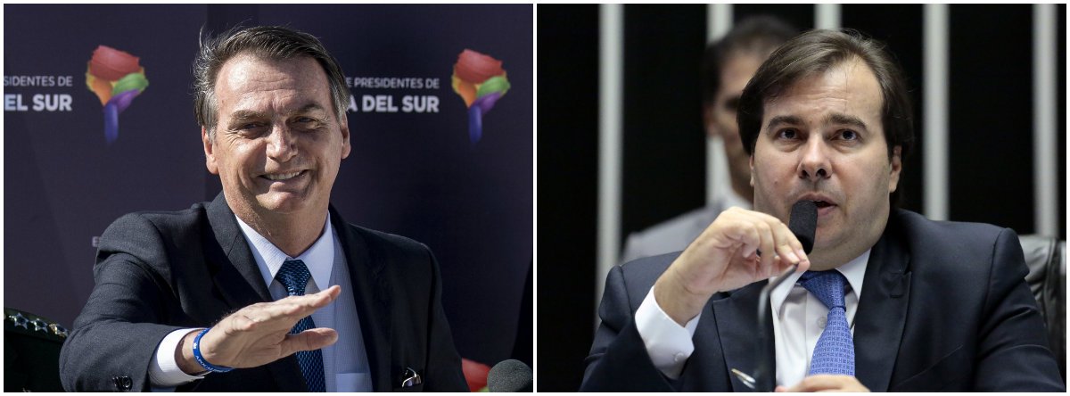 Bolsonaro diz que perdoa Maia pelo drama que vive: a prisão do sogro (Foto: Reuters/Agência Câmara) Bolsonaro diz que perdoa Maia pelo drama que vive: a prisão do sogro
