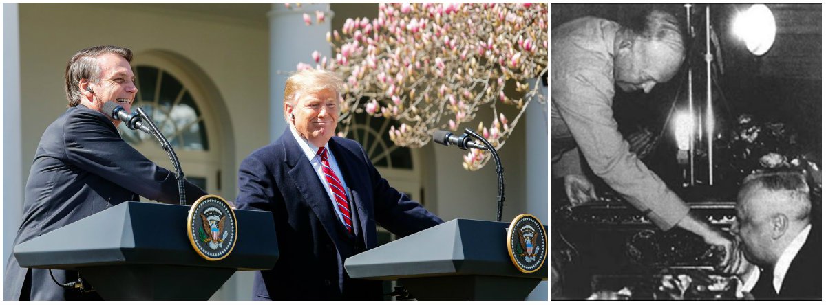 De dom João VI a Trump, o nosso eterno beija-mão (Foto: Isac Nóbrega/PR / Ibrahim Sued) De dom João VI a Trump, o nosso eterno beija-mão