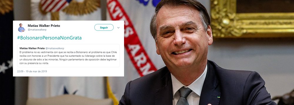 Ninguém quer almoçar com Bolsonaro no Chile Ninguém quer almoçar com Bolsonaro no Chile