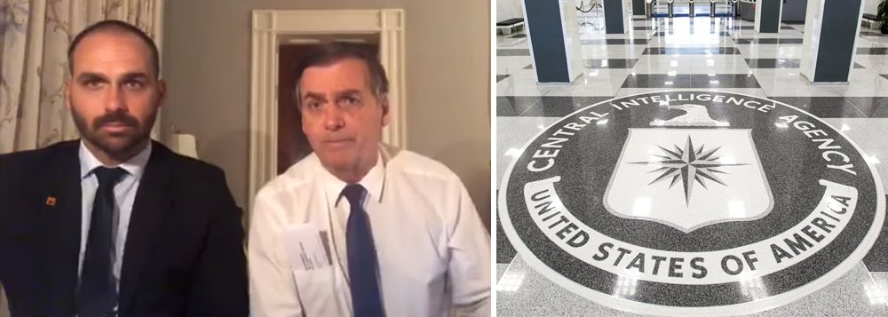 Em live, Jair e Eduardo exaltam a CIA, a agência de espionagem dos EUA Em live, Jair e Eduardo exaltam a CIA, a agência de espionagem dos EUA