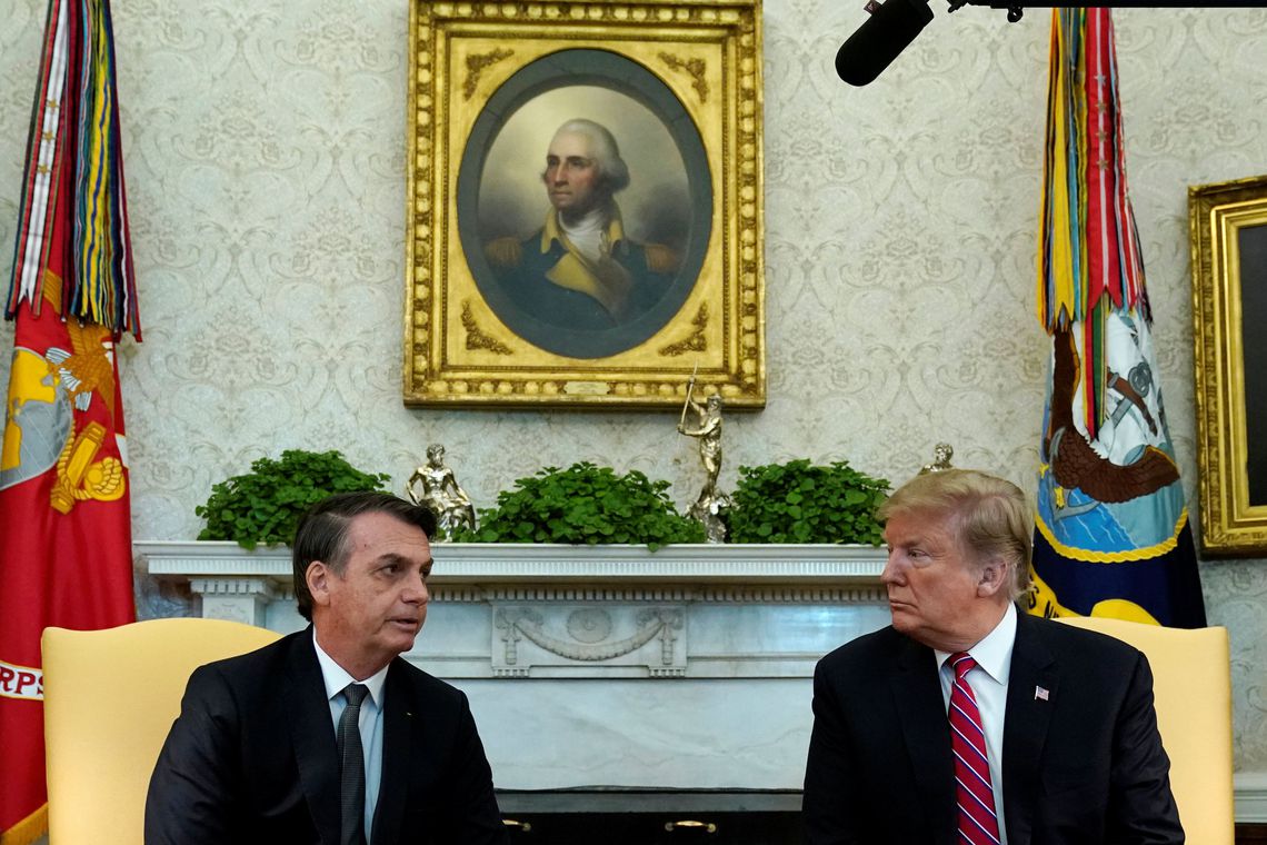 'Relação com o Brasil nunca foi melhor', diz Trump (Foto: Reuters/Kevin Lamarque) 'Relação com o Brasil nunca foi melhor', diz Trump