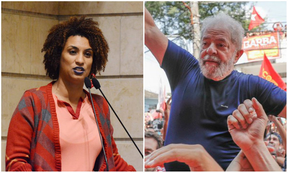 Marielle e Lula são os principais nomes da esquerda no Brasil (Foto: Esq.: Divulgação / Dir.: Rafael Ribeiro) Marielle e Lula são os principais nomes da esquerda no Brasil
