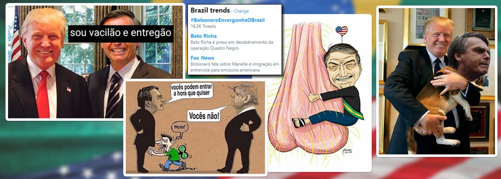 'Bolsonaro Envergonha O Brasil' é assunto mais comentado nas redes 'Bolsonaro Envergonha O Brasil' é assunto mais comentado nas redes