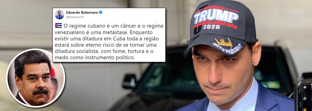 Chanceler informal, Eduardo Bolsonaro quer guerra na Venezuela Chanceler informal, Eduardo Bolsonaro quer guerra na Venezuela