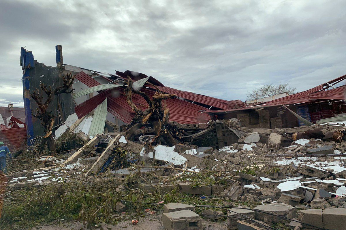 Número de mortos por ciclone e enchentes em Moçambique pode superar mil, diz presidente (Foto: Déborah Nguyen/WFP/AFP) Número de mortos por ciclone e enchentes em Moçambique pode superar mil, diz presidente