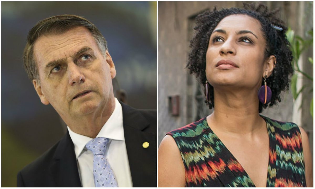 Por que Bolsonaro não dá a devida importância ao caso Marielle e Anderson? (Foto: Esq.: Antonio Cruz - ABR / Dir.: Mídia Ninja) Por que Bolsonaro não dá a devida importância ao caso Marielle e Anderson?
