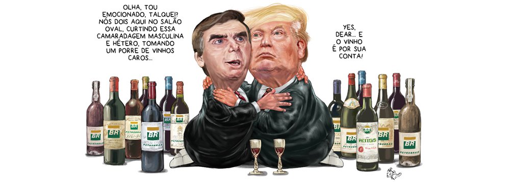 Aroeira: o vinho é por sua conta, Bolsonaro Aroeira: o vinho é por sua conta, Bolsonaro