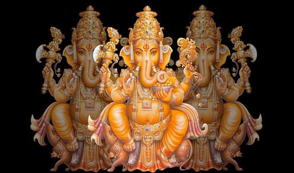 Ganesh dá as boas-vindas a visitante de exposição indiana (Foto: Divulgação) Ganesh dá as boas-vindas a visitante de exposição indiana