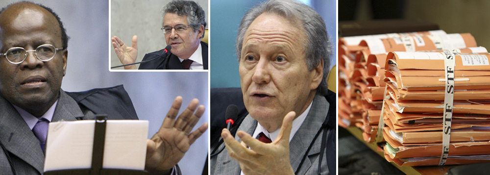Barbosa quebra ordem e rebate voto do revisor (Foto: Edição247) Barbosa quebra ordem e rebate voto do revisor
