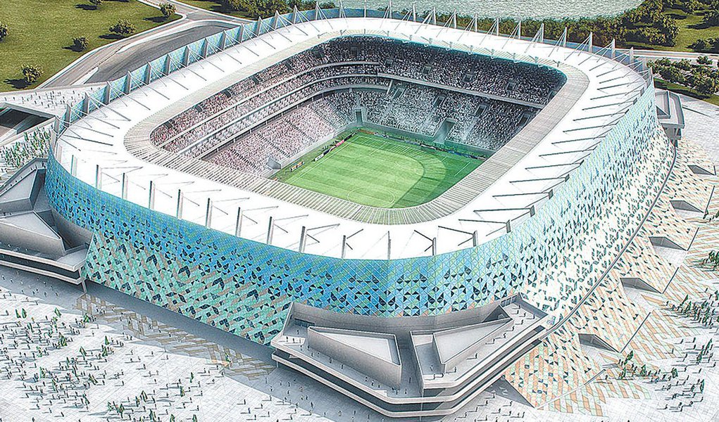 Usina solar da Arena Pernambuco começará a funcionar em 2013 (Foto: Divulgação) Usina solar da Arena Pernambuco começará a funcionar em 2013