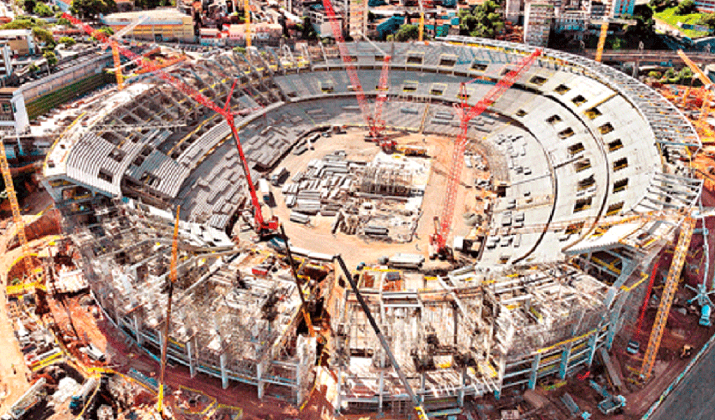 Arena Fonte Nova já tem 65% de avanço físico (Foto: Divulgação) Arena Fonte Nova já tem 65% de avanço físico