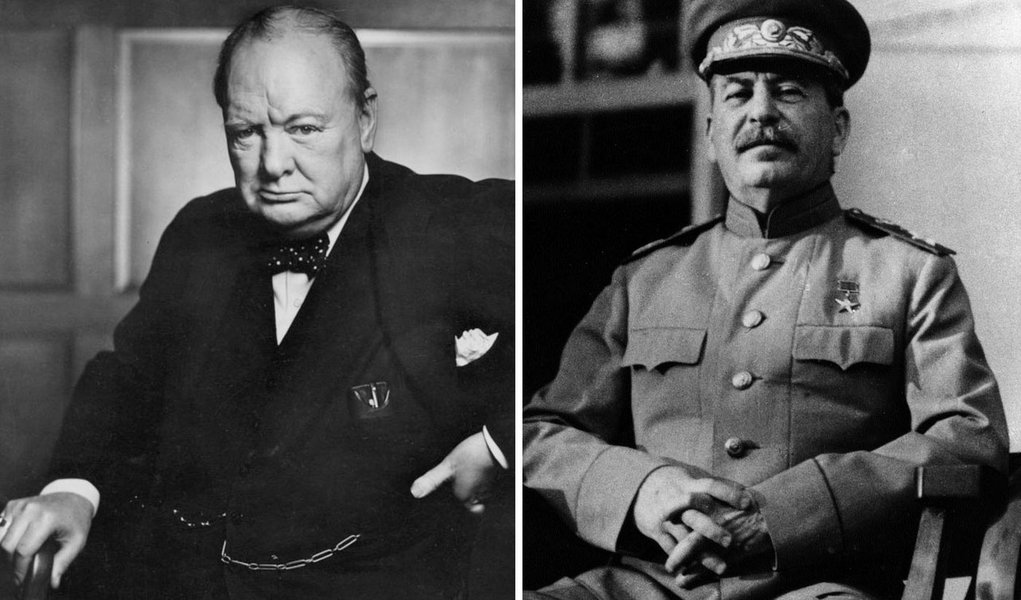 Churchill e Stalin tomaram porre juntos na Segunda Guerra Churchill e Stalin tomaram porre juntos na Segunda Guerra
