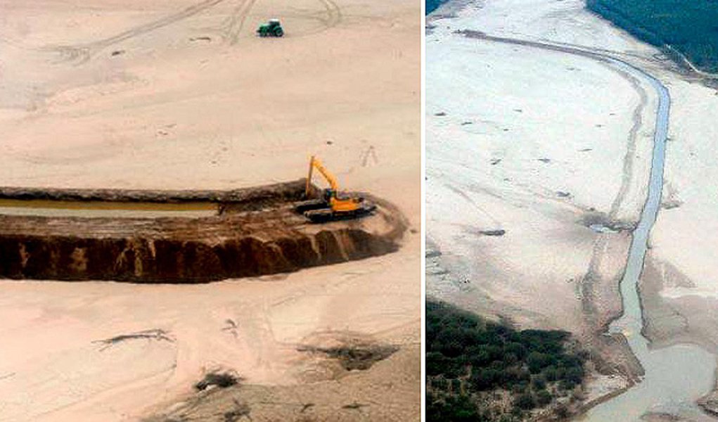 Argentina desvia rio paraguaio (Foto: Divulgação) Argentina desvia rio paraguaio
