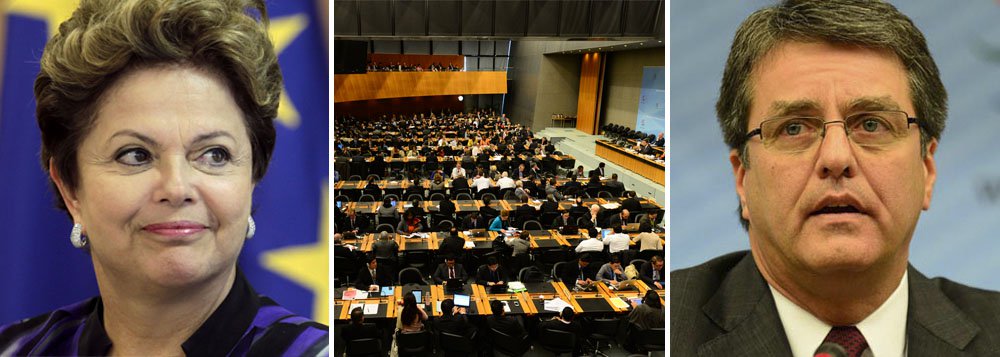 Dilma felicita OMC e prevê "crescimento e justiça" Dilma felicita OMC e prevê "crescimento e justiça"
