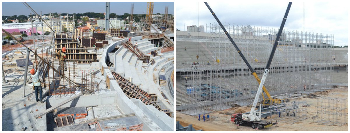 Arena da Baixada, em Curitiba, 62,30% pronta Arena da Baixada, em Curitiba, 62,30% pronta