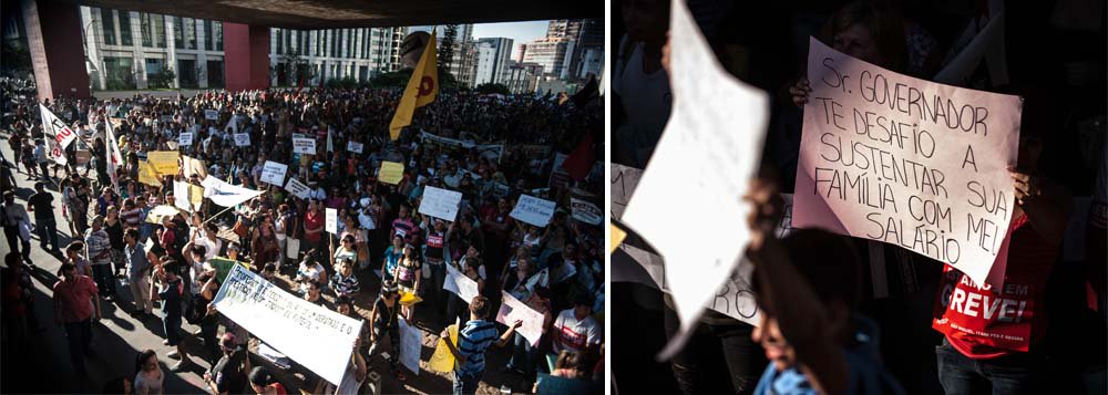Professores estaduais mantêm greve em São Paulo Professores estaduais mantêm greve em São Paulo
