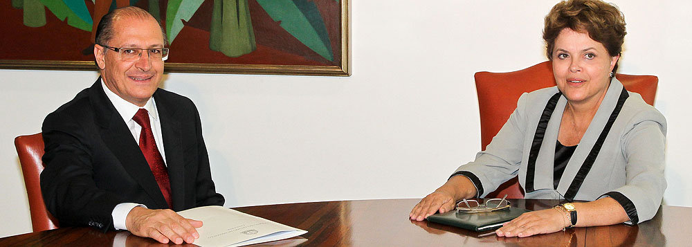 Em reunião com Dilma, Alckmin critica unificação do ICMS (Foto: Roberto Stuckert Filho) Em reunião com Dilma, Alckmin critica unificação do ICMS