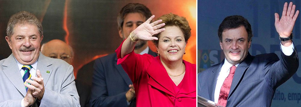 Com Lula, Dilma enfrenta Aécio em palanque mineiro Com Lula, Dilma enfrenta Aécio em palanque mineiro