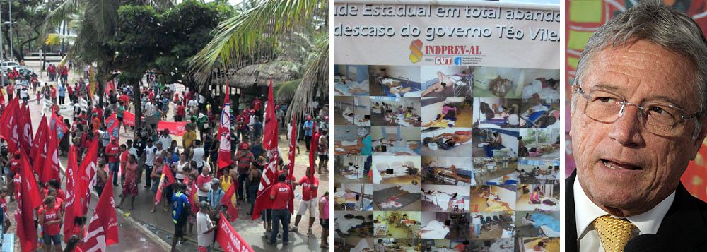 No dia do trabalho, população protesta contra o governo Vilela No dia do trabalho, população protesta contra o governo Vilela