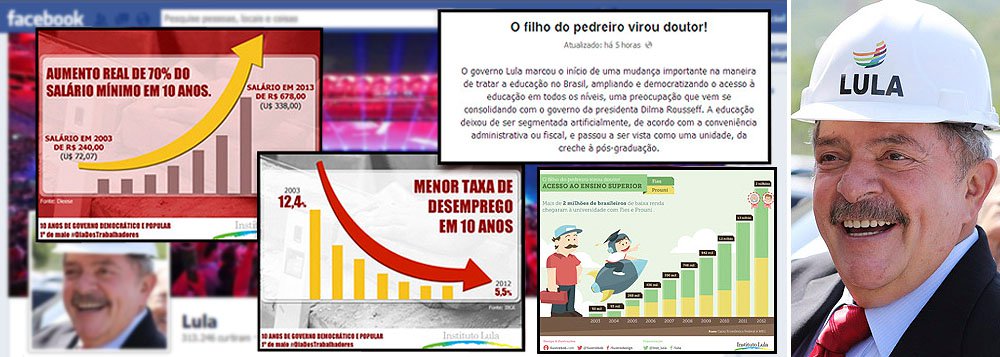 Com números, Lula fatura 1º de Maio no Facebook Com números, Lula fatura 1º de Maio no Facebook