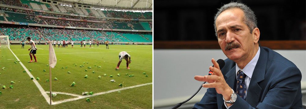 Aldo lamenta protesto com caxirola na Fonte Nova Aldo lamenta protesto com caxirola na Fonte Nova
