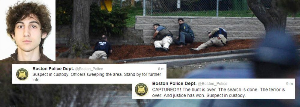 Polícia detém 2º suspeito do atentado de Boston (Foto: Montagem) Polícia detém 2º suspeito do atentado de Boston