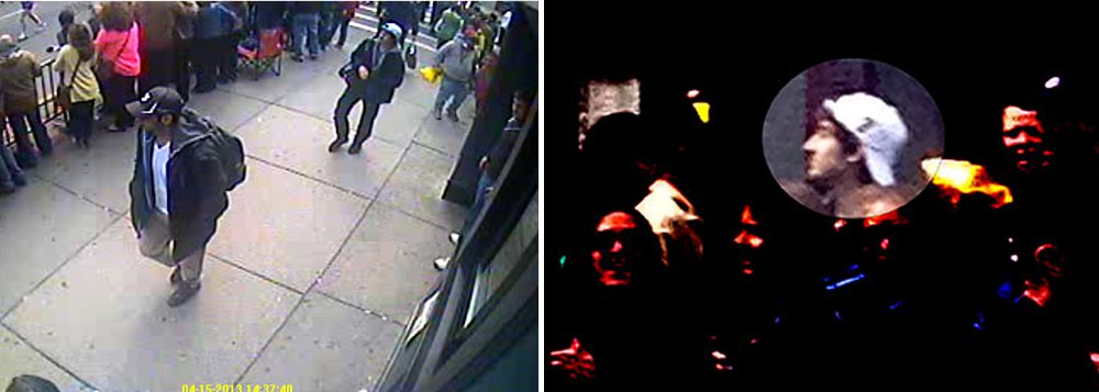 Boston: FBI mostra imagens de suspeitos das explosões Boston: FBI mostra imagens de suspeitos das explosões