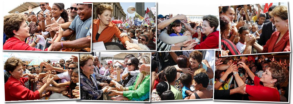 Nos braços do povo, Dilma ultrapassa encilhamento www.brasil247.com - Nos braços do povo, Dilma ultrapassa encilhamento