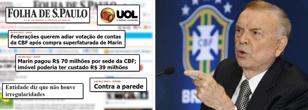 Marin ultrapassa artilharia da Folha em assembleia da CBF Marin ultrapassa artilharia da Folha em assembleia da CBF